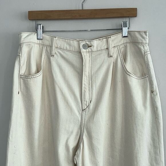 JOE’S JEANS The Pleated Wide Leg Ankle Pant in Natural - Picture 7 of 12